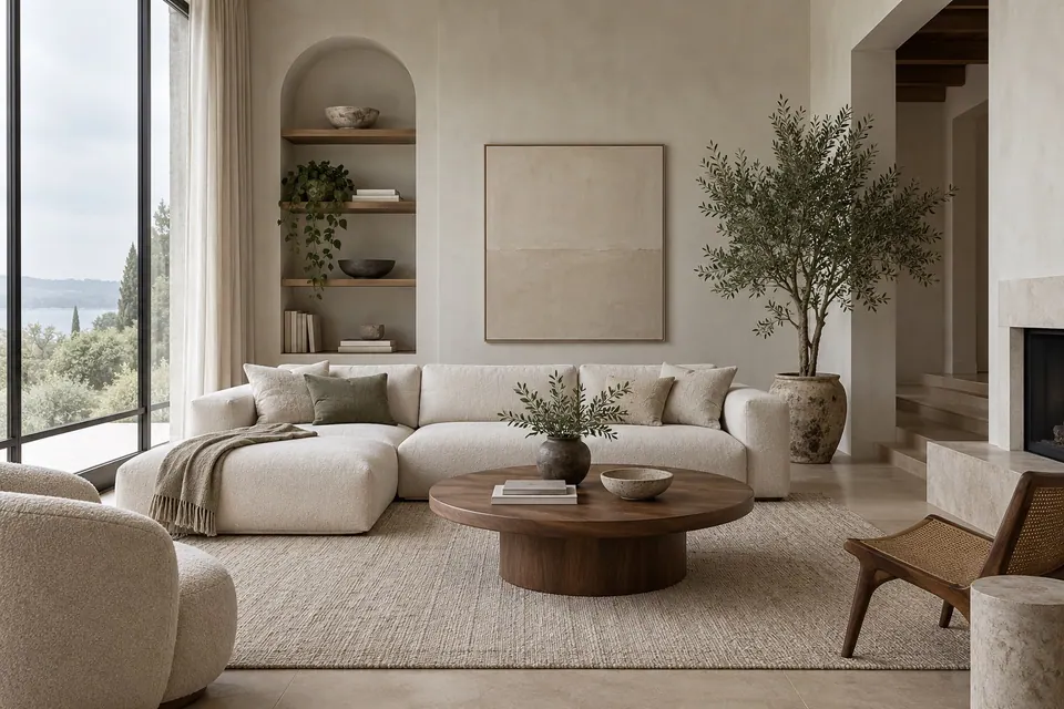 Living room in soft daylight before transformation